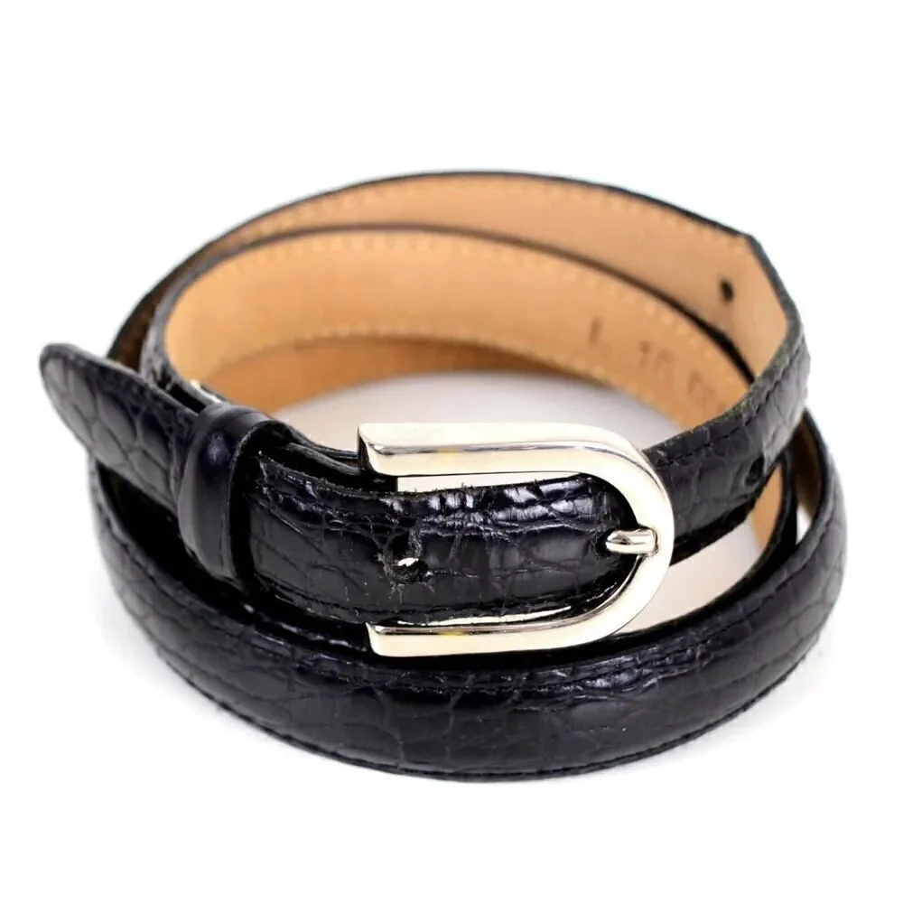 Eddie Bauer PATENT BLACK REAL LEATHER 3/4